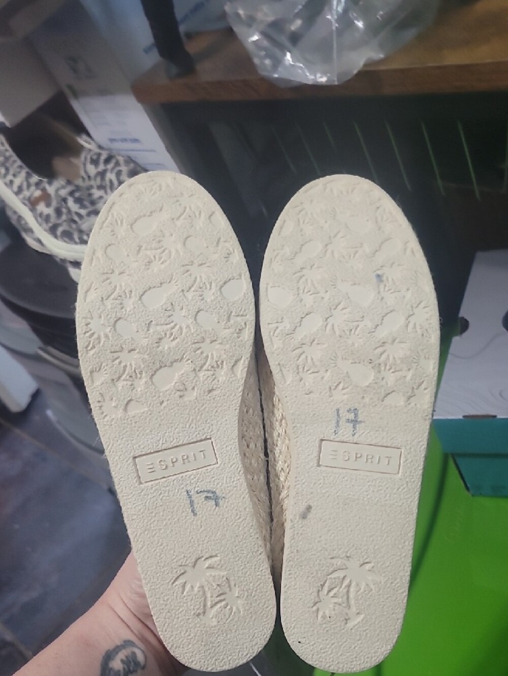 NWT Esprit Neema Espadrille Mules Flats Slip Ons Size 7 Women - Picture 4 of 5